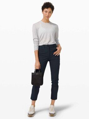 Lululemon City Sleek 5 Pocket 7/8 Ankle Pants Performance Athleisure Navy - 6